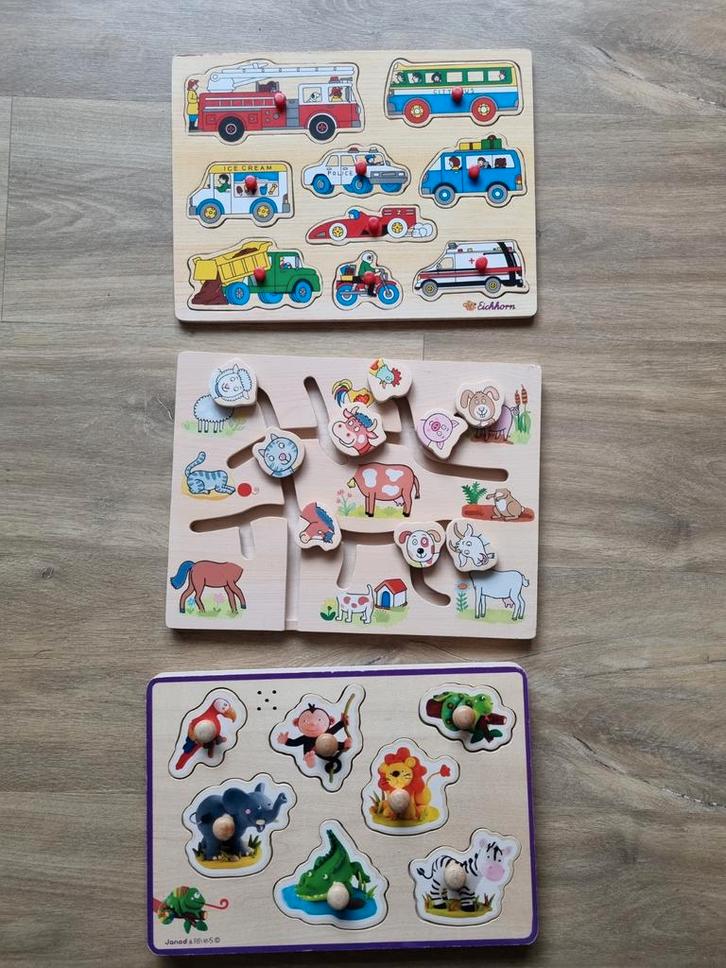 Mooie houten puzzels, o.a. Eichhorn, Kinderen en Baby's, Speelgoed | Kinderpuzzels, Gebruikt, 2 tot 4 jaar, 10 tot 50 stukjes