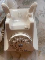 Witte Bakeliet Telefoon met Draaischijf, Ophalen, Gebruikt, Met draaischijf