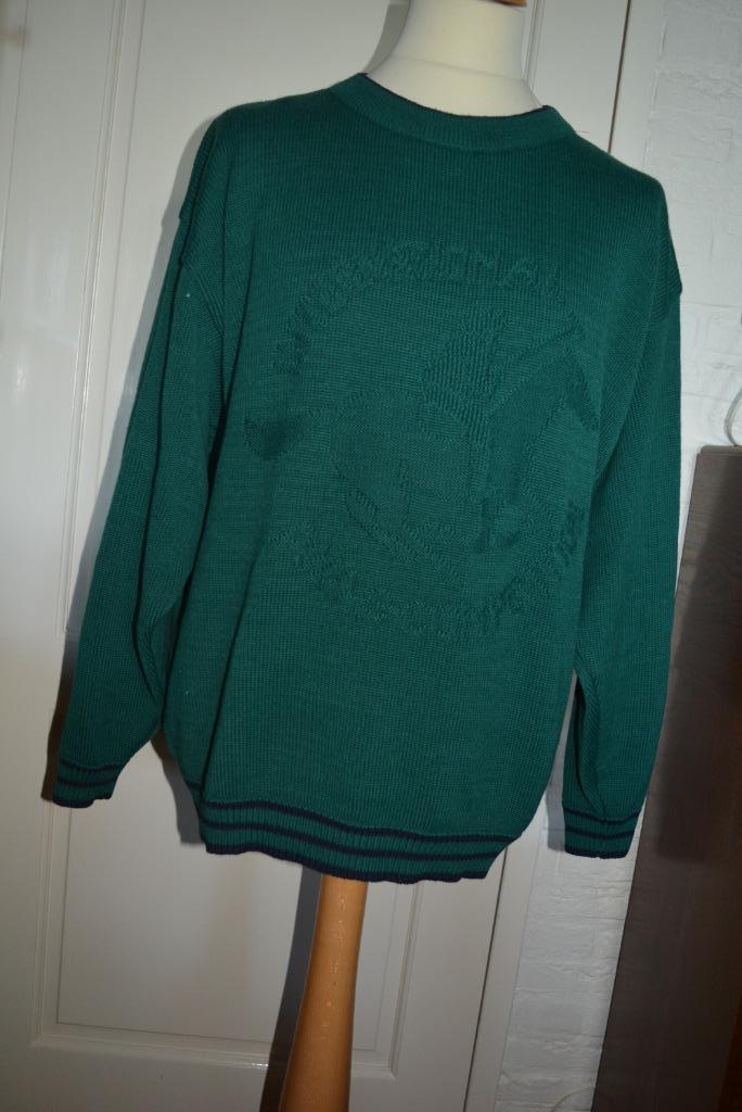 State of Art, ruime groen acryl/wollen trui, mt (X)XL, Kleding | Heren, Truien en Vesten, Zo goed als nieuw, Maat 56/58 (XL), Groen