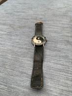 Vintage Yin/Yang horloge mechanisch, Overige merken, Leer, Staal, Ophalen of Verzenden