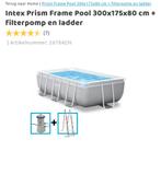 Intex Zwembad 300x175x75cm + Filter, Trap, Chloor, Ophalen, 200 tot 300 cm, 80 tot 120 cm, Opzetzwembad