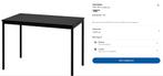 IKEA SANDSBERG tafel zwart, 50 tot 100 cm, 50 tot 100 cm, Zo goed als nieuw, Vier personen