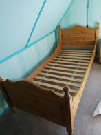 Massief grenen bed, 90 cm, Gebruikt, Eenpersoons, Hout