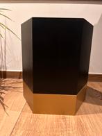 Bijzettafel Hexagon zwart/goud, Minder dan 45 cm, Minder dan 55 cm, Gebruikt, Ophalen of Verzenden