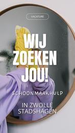Hulp in huishouding schoonmaak gezocht!, Vacatures, Variabele uren, Overige niveaus, Overige vormen, Geschikt als bijbaan