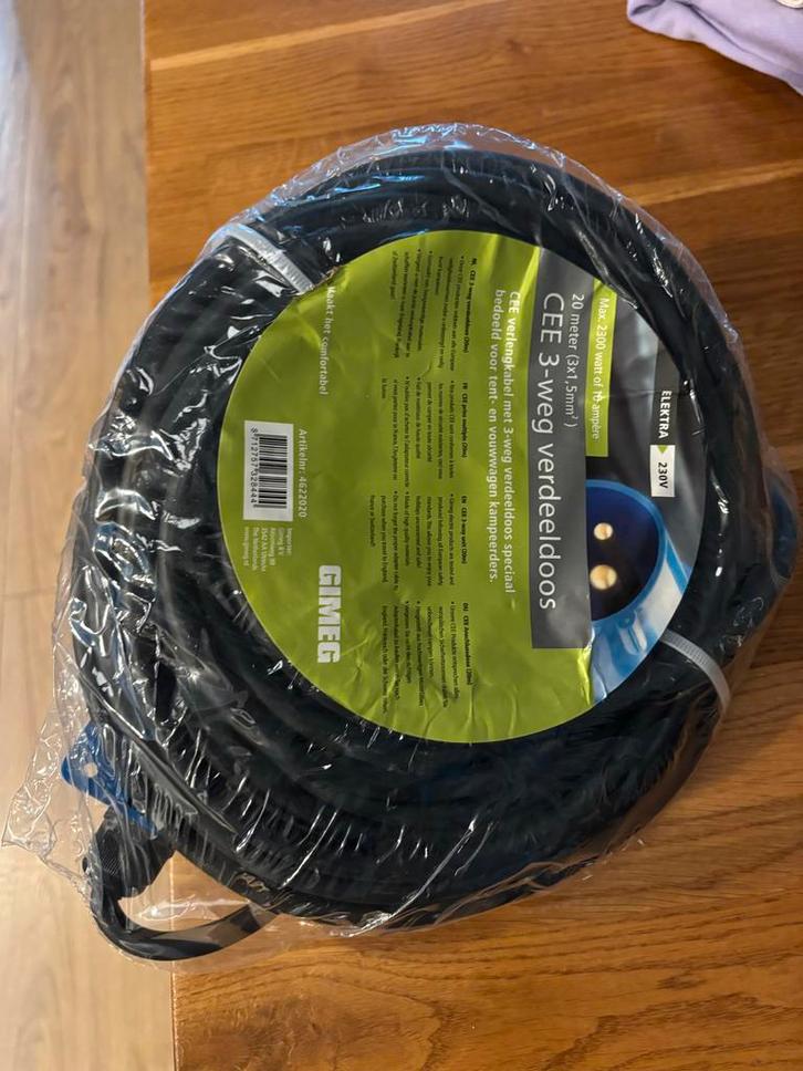 CEE Verdeeldoos 3-weg - 20 Meter, Caravans en Kamperen, Kampeeraccessoires, Nieuw, Ophalen of Verzenden