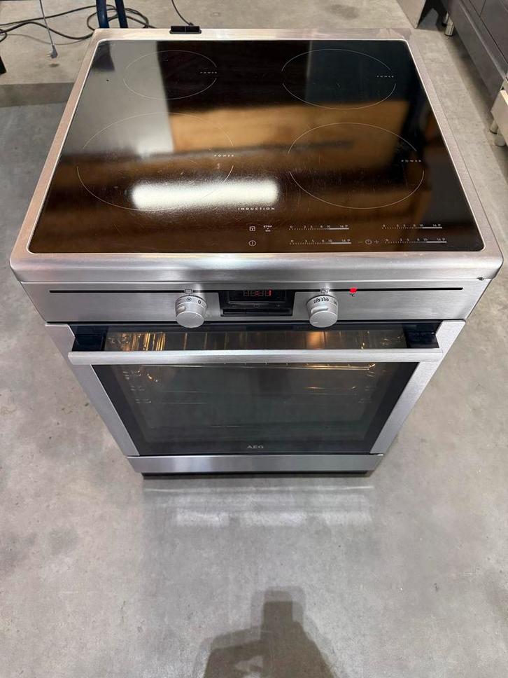 AEG inductie fornuis met Grill - Zo goed als nieuw!, Witgoed en Apparatuur, Ovens, Zo goed als nieuw, Vrijstaand, Oven met grill