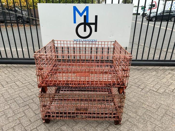 Gaaskratten/gaaskrat/opslagkrat met klep voorzijde 100x80CM, Doe-het-zelf en Verbouw, Kratten en Dozen, Gebruikt, Krat, 75 tot 100 cm