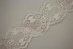Kant band met bloemen - wit 3,5cm #4045, Hobby en Vrije tijd, Naaien en Fournituren, Ophalen of Verzenden, Nieuw, Lint, Band of Elastiek