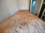 Unieke kloostertafel – massief hout & roestvrij staal – hand, Huis en Inrichting, Tafels | Eettafels, Ophalen, Gebruikt, 200 cm of meer