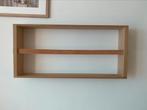 Hubsch houten wandplank met leren strook, 75cm, Huis en Inrichting, Woonaccessoires | Wandplanken en Boekenplanken, Ophalen of Verzenden