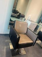Kappersstoel - Gebruikt, Huis en Inrichting, Stoelen, Ophalen, Gebruikt, Zwart, Metaal