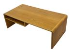 Vintage minimalistische eikenhouten salontafel 80's design, Gebruikt, 100 tot 150 cm, Vintage, 50 tot 100 cm
