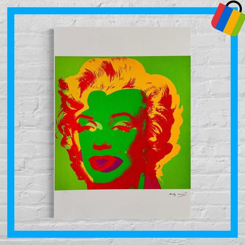 🟢 ANDY WARHOL Marilyn monroe gesigneerd - met certificaat -, Antiek en Kunst, Kunst | Litho's en Zeefdrukken, Ophalen of Verzenden