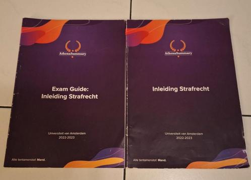 Inleiding Strafrecht en Exam Guide AthenaSummary UvA, Boeken, Studieboeken en Cursussen, Zo goed als nieuw, WO, Ophalen of Verzenden