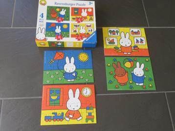 Nijntje 4 puzzels 12, 16, 20 en 24 stukjes.  beschikbaar voor biedingen