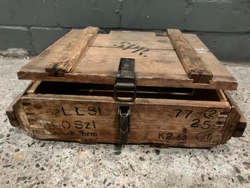Originele 7.62 mm geweer munitiekist, hout, Oost-Europa/NATO beschikbaar voor biedingen