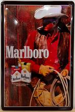 Marlboro sigaretten cowboy relief reclamebord van metaal, Verzamelen, Nieuw, Reclamebord, Ophalen of Verzenden
