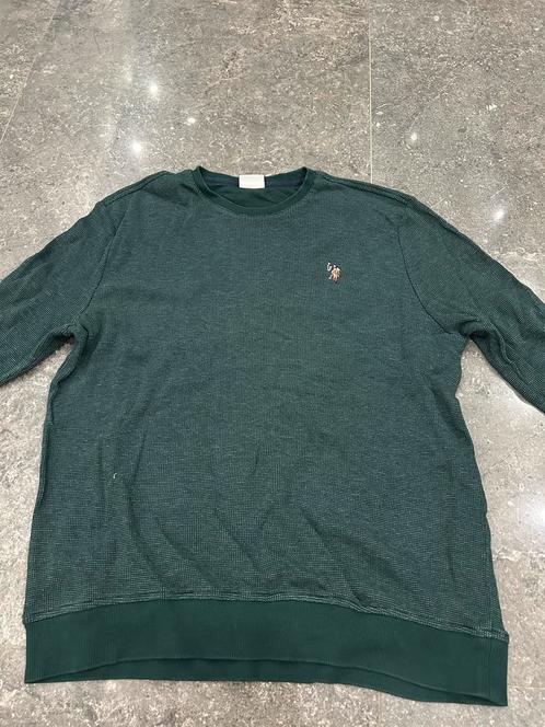 NIEUW U.S. Polo Assn. Heren Trui met Suède Elleboogstukken, Kleding | Heren, Truien en Vesten, Nieuw, Maat 56/58 (XL), Groen, Verzenden