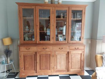 Grote 4 deurs teakhouten buffetkast beschikbaar voor biedingen