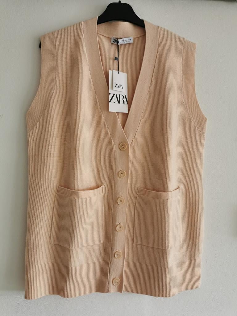 ZARA tricot gilet mt. S/M, Kleding | Dames, Truien en Vesten, Verzenden, Zara, Nieuw, Roze