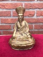 oud bronzen beeldje van een priester/ Lama, Ophalen of Verzenden