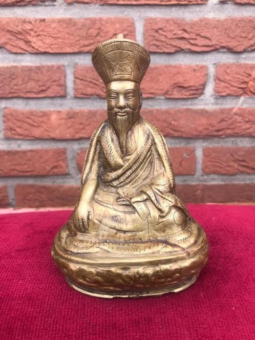 oud bronzen beeldje van een priester/ Lama, Antiek en Kunst, Kunst | Niet-Westerse kunst, Ophalen of Verzenden
