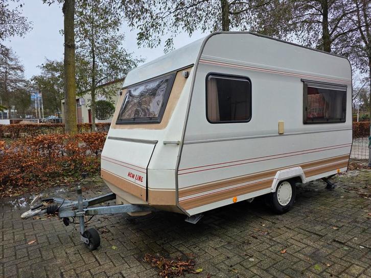Dethleffs New line RM2 3.90 meter opbouw 1990, Caravans en Kamperen, Caravans, Bedrijf, tot en met 4, 500 - 750 kg, Standaardzit
