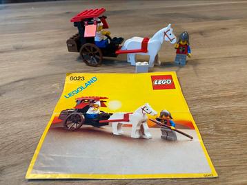 Lego 6023 Lion Knights ridders - Maiden's Cart met boekje