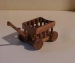 oude houten bolderwagen pop popje poppenhuis mini speelgoed, Verzamelen, Poppenhuizen en Toebehoren, Verzenden, Poppenhuis