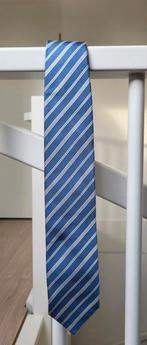 Elegante blauw gestreepte stropdas - Van Gils, Kleding | Heren, Stropdassen, Blauw, Zo goed als nieuw, Met patroon, Van Gils