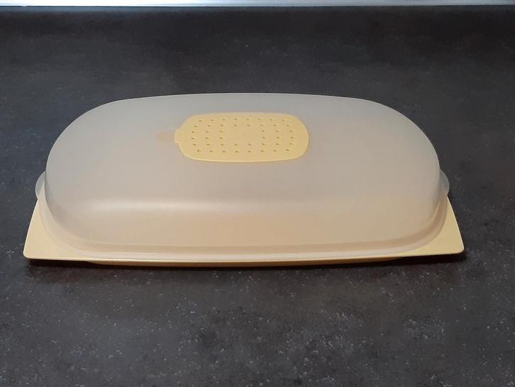 Tupperware platte cheese smart / kaas doos nr 2 geel, Huis en Inrichting, Keuken | Tupperware, Geel, Ophalen of Verzenden