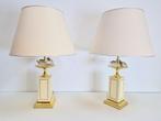 Set vintage messing kristal fruit tafellamp maison charles