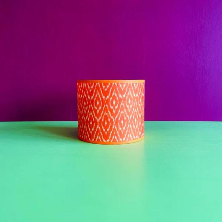 STUDIO LUUMS oranje lampenkap #034, Huis en Inrichting, Lampen | Lampenkappen, Nieuw, Minder dan 25 cm, Rond, Zwart, Ophalen of Verzenden