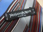 YVES SAINT LAURENT🧐 100% zijden gestreepte stropdas, Overige kleuren, Zo goed als nieuw, Met patroon, Yves Saint Laurent