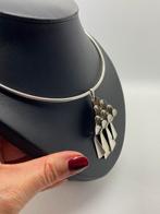 Z676 Prachtige zilveren spang met hanger David Andersen, Ophalen of Verzenden, Zilver, Ketting