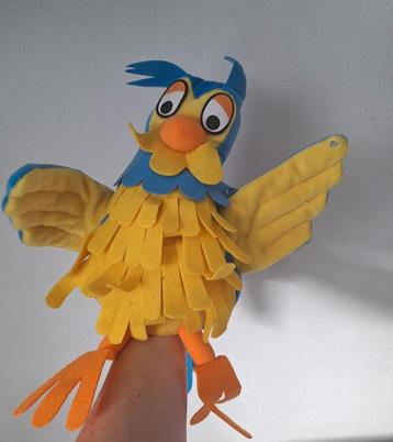 Zeldzame Fabeltjeskrant handpop uil 35 cm beschikbaar voor biedingen