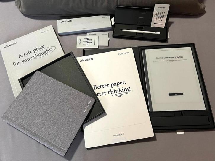 reMarkable 2 + accessoires, Computers en Software, Tekentablets, Zo goed als nieuw, Draadloos, Ophalen of Verzenden
