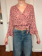 Zalm met zwarte wikkel top maat 38, Kleding | Dames, Blouses en Tunieken, Ophalen of Verzenden, Zo goed als nieuw, Maat 38/40 (M)