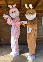 Roze of bruin konijn/ haas mascotte kostuum te huur en mee, Ophalen of Verzenden, Zo goed als nieuw