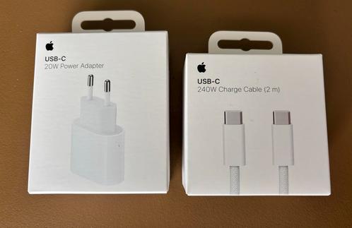 Apple USB-C 20W power adapter incl USB-C kabel 2m, Telecommunicatie, Mobiele telefoons | Telefoon-opladers, Nieuw, Apple iPhone