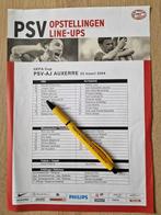 PSV  -  AJ Auxerre    UEFA Cup, Ophalen of Verzenden, Zo goed als nieuw, PSV, Overige typen