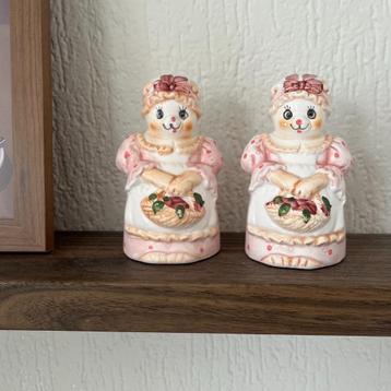 Vintage kat peper en zoutstel set beschikbaar voor biedingen
