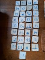 33 antieke tegels kinderspelen, Ophalen of Verzenden