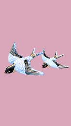 2 keramieken wandvogels -zoet en vintage, Ophalen of Verzenden