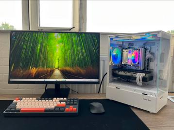 White RGB Game Pc / Ryzen 5 5500 / RX 5700 XT / 16Gb / 512Gb beschikbaar voor biedingen