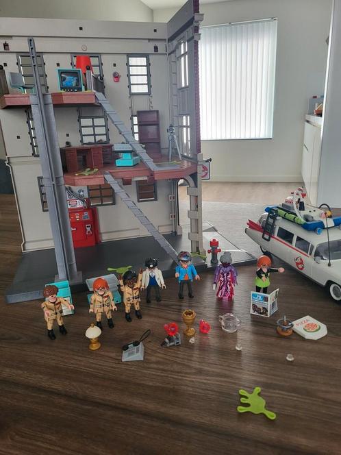 Playmobil Ghostbusters Brandweerkazerne & Ecto-1, Kinderen en Baby's, Speelgoed | Playmobil, Gebruikt, Complete set, Ophalen of Verzenden