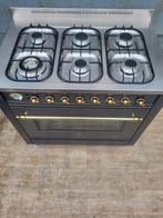 Zeer goed staat boretti antraciet fornuis 6,pitts 90cm breed, Witgoed en Apparatuur, Fornuizen, Ophalen of Verzenden