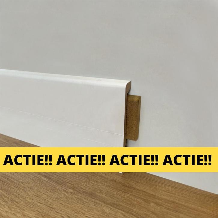 MDF plinten | plint | plinten | hout | plinten wit | wit, Doe-het-zelf en Verbouw, Plinten en Afwerking, Nieuw, Plinten, Mdf, 200 tot 250 cm