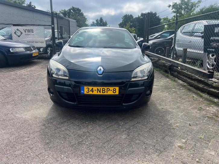 Renault Mégane 1.4 TCE CC 2010 Zwart APK AIRCO, Auto's, Renault, Bedrijf, Mégane, ABS, Adaptieve lichten, Airbags, Airconditioning